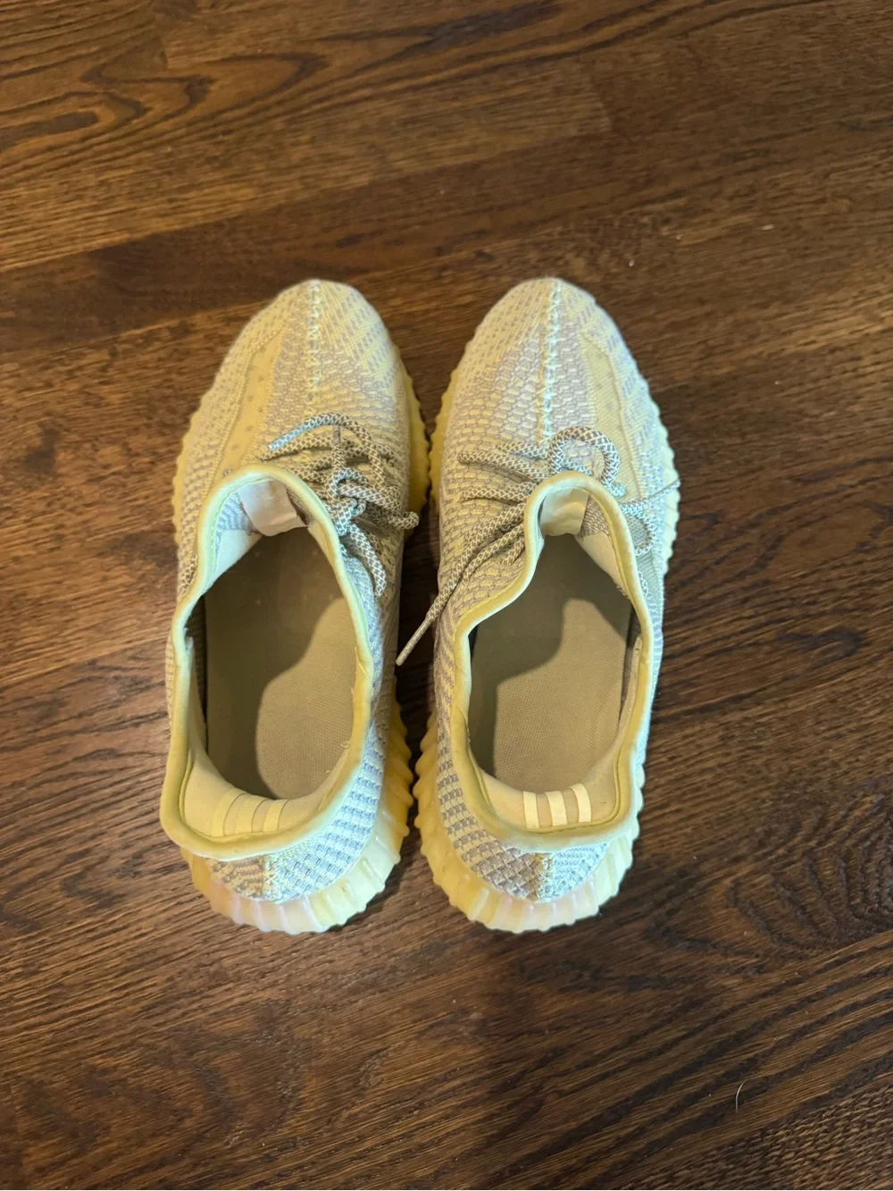 Yeezy Boost 350 V2 Pale Yellow Knit Athletic Shoes